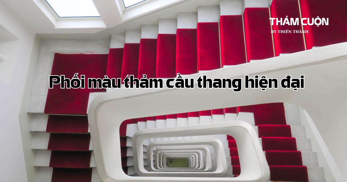 phối màu thảm cầu thang hiện đại